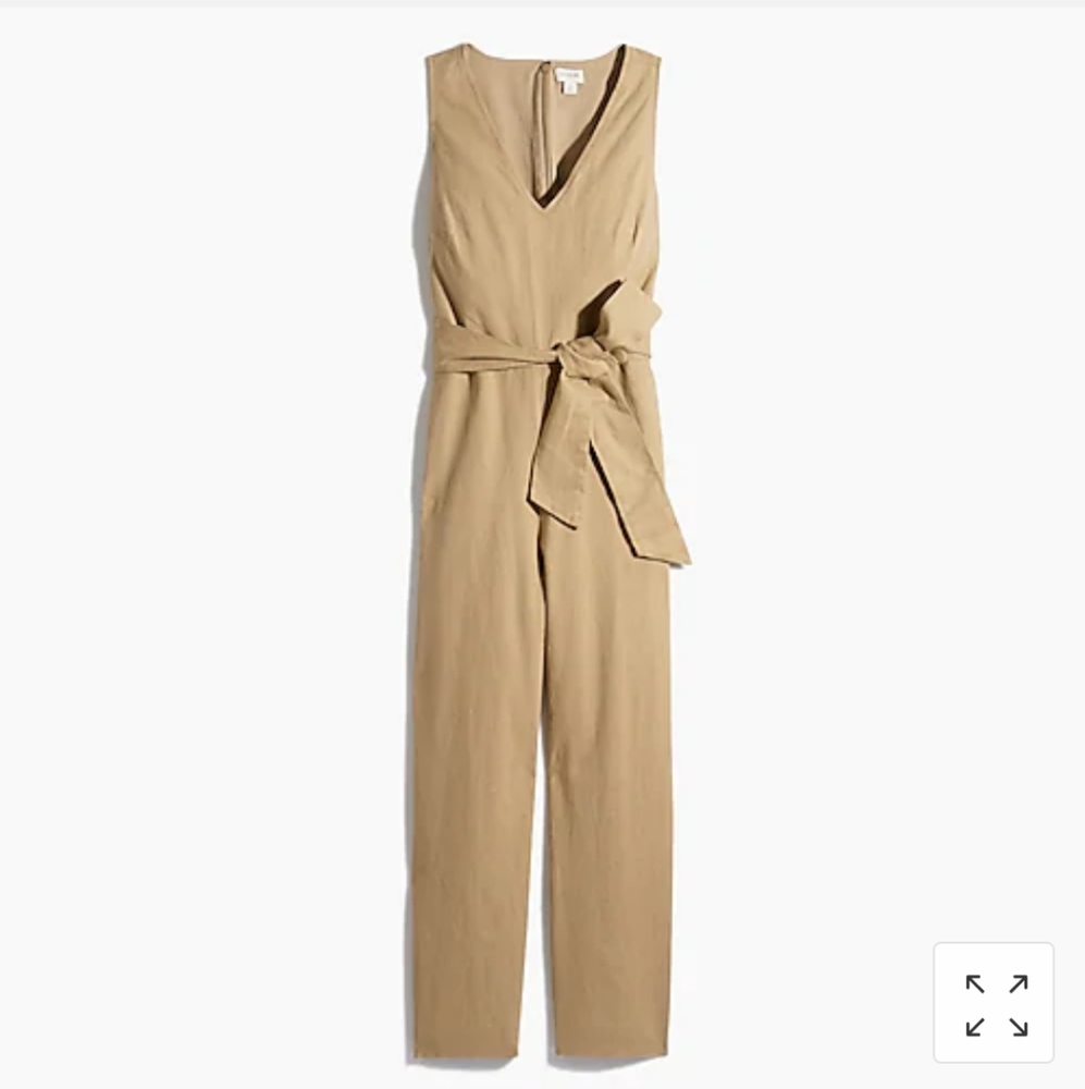 J. Crew Linen/Cotton  Jumpsuit